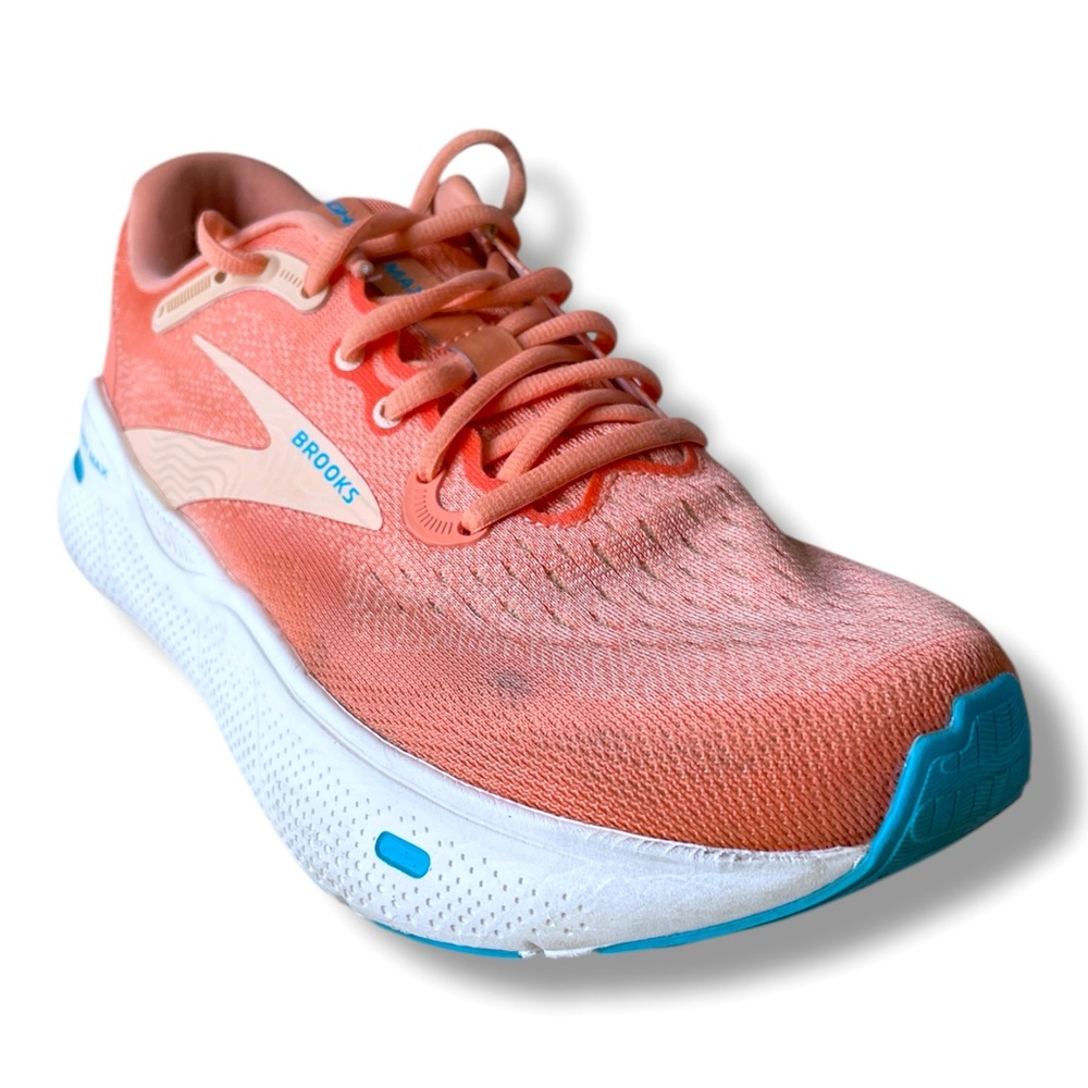 Size 10.5 - Brooks Ghost Max Cushioned Running Shoes Papaya Blue Women’s